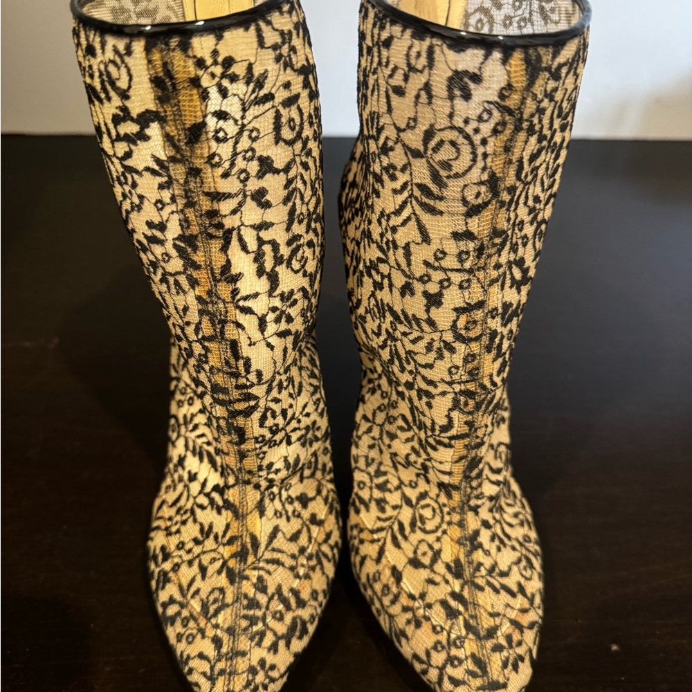 Bottega Veneta Floral Lace Women's Boots